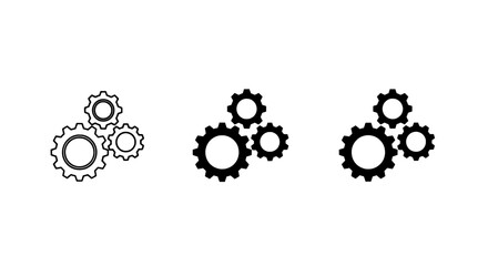 Gears icon set