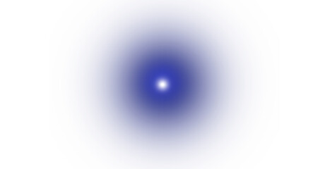 Blue Glowing Circular Light Element With Radiant Gradient Center Isolated on a Transparent Background (PNG).