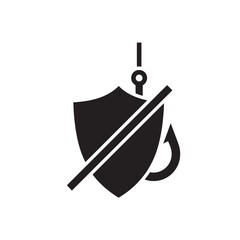 No Fishing Icon &ndash; Fishing Prohibited Symbol, Warning and Restriction Sign