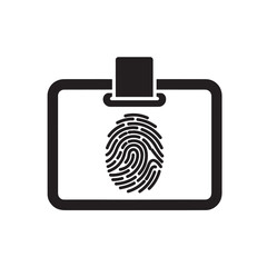 Fingerprint ID Icon &ndash; Biometric Authentication and Digital Security Access Symbol