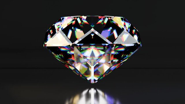 Animazione diamante, maschera alpha inclusa, rendering 3d