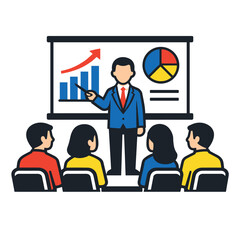 Obraz premium Engaging Presentation in Business Meeting