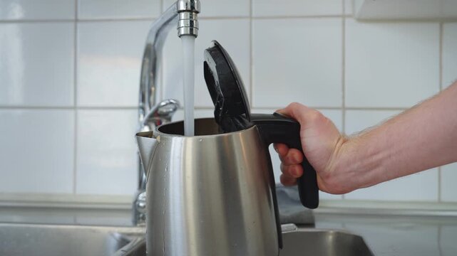 Filling Electric Kettle with Tap Water