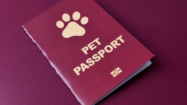 A pet passport is a document with vaccination and travel information for a cat, dog, or other animal. A pet passport as a background for your design.
