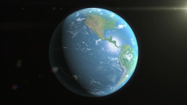 Location and map of Cayman Islands on the surface of the earth at day.