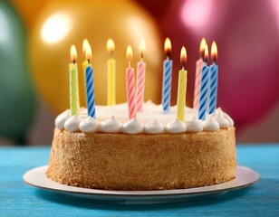 birthday cake and candles