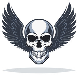 Obraz premium Skull with wings design illustration