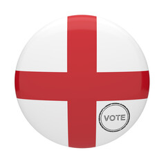 Obraz premium England flag badge with vote stamp for local and regional elections