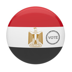 Obraz premium Egypt flag badge with vote stamp for presidential and legislative elections