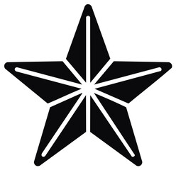 Obraz premium Geometric Star Shape Silhouette Isolated Graphic Element Design