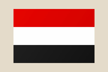 Obraz premium Simple Yemen National Flag Vector Illustration Symbolizing Country Identity, Pride, and Sovereignty in a Clean Graphic Style.