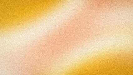 Fototapeta premium Abstract 4K grainy background with a soft blurred gradient of golden yellow, warm beige, and white tones. High-quality textured backdrop for elegant designs