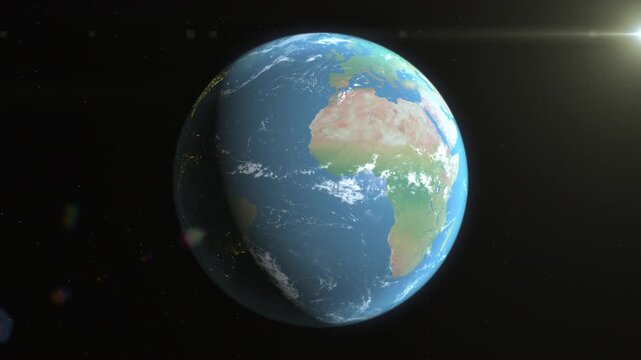 Location and map of Chad on the surface of the earth at day.