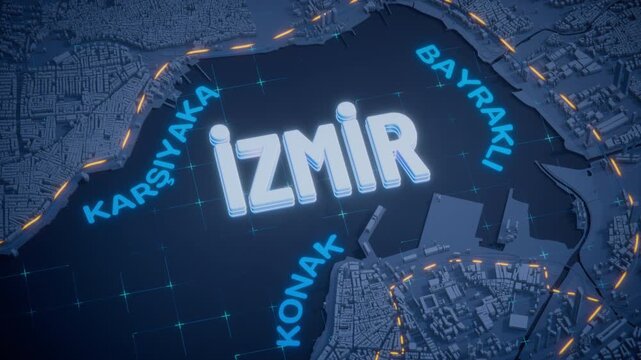 T&uuml;rkiye Izmir Urban Data Grid City Map Visualization