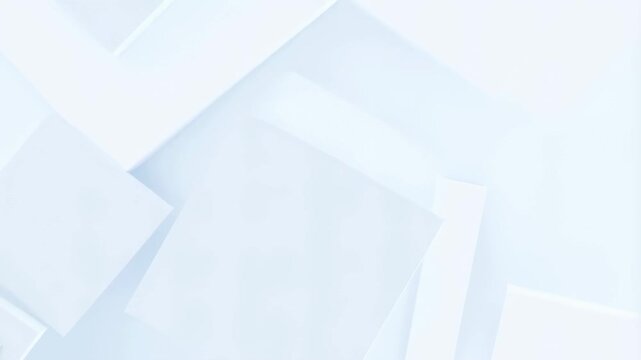 Abstract white background with overlapping geometric shapes creating a modern and clean aesthetic. Ideal for corporate branding and minimalist design projects