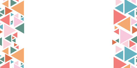 Triangle decoranive art backgrounds. Polygonal rainbow mosaic abstract vector illustration. Triangular simple pattern. Template geometric design for poster, banner, card.