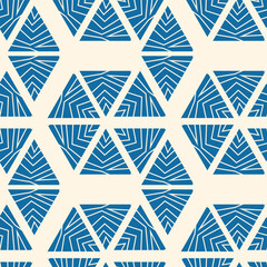 Seamless pattern with triangle decoranive art print. Polygonal rainbow mosaic background. Abstract vector illustration. Triangular graphic Simple pattern geometric design for fabric, wallpaper.