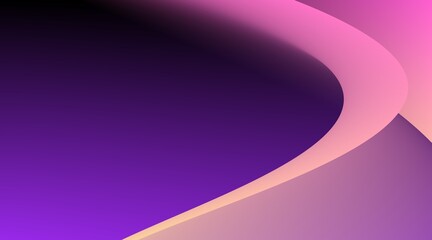 Obraz premium A stunning abstract background with electric purple and neon pink curves. This minimalist 3D design features vibrant gradients and fluid shapes, creating a futuristic, bold, and modern digital style.