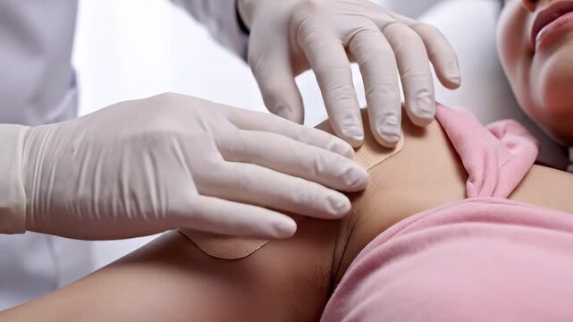 medical procedure applying bandage