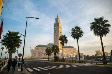 Obraz premium Hassan Mosque, Casablanca, Morocco