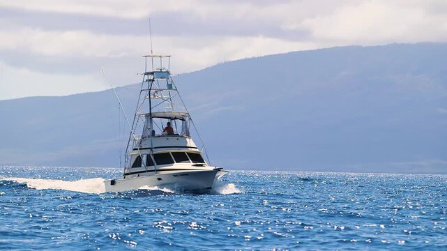 boating on the ocean in Maui Hawaii