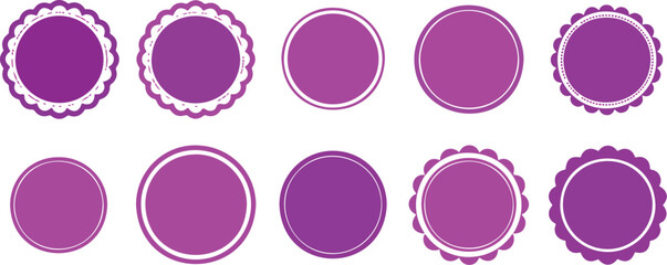 Vintage Lace Doily Oval Frame Icons  Floral Trims and Decorative Borders