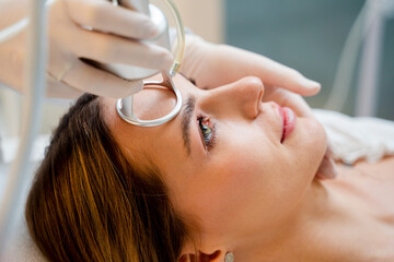 Cosmetology laser facial resurfacing for youthful, smooth skin.