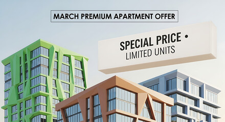 Apartment Buildings Real Estate Offer Limited Time Discount