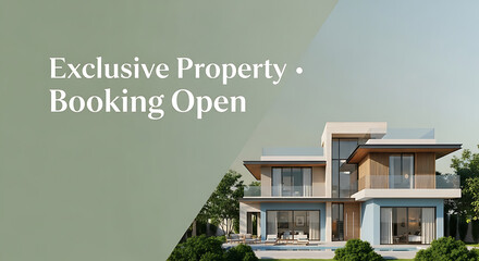 Luxury Modern Villa Exterior Booking Open Real Estate