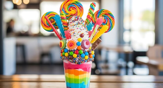 Bonbons color&eacute;s en forme de sucette