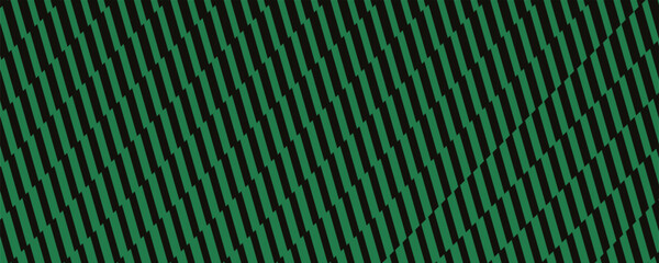 Abstract green and black diagonal slash line pattern. Geometric vector background