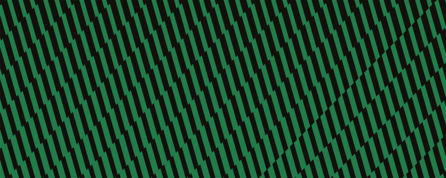 Abstract green and black diagonal slash line pattern. Geometric vector background