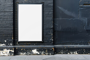 Urban poster frame mockup png, transparent design