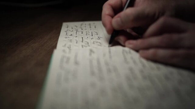 Journaling Thoughts in Notebook for Self-Reflection During Depression