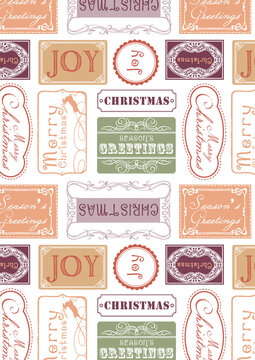Etiquettes anciennes de cadeaux de No&euml;l