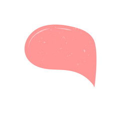 Hand drawn rough fluid speech patch with grunge texture. Organic paper bubble forms a circular box for talk or message, ideal as communication element in abstract or conversation design.