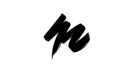 Obraz premium Japanese Kanji Character Hotoke or Butsu Calligraphy Brush Stroke, Symbolizing Buddha or Buddhist on Isolated White Background