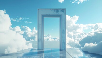 Surreal Portal to Another World - A Dreamlike Sky Scene.