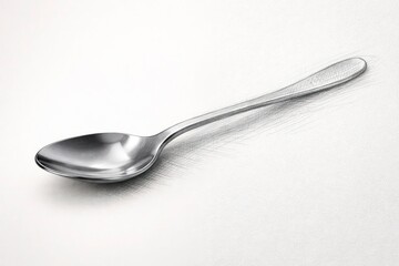 Metal Spoon Transitioning into Pencil Sketch