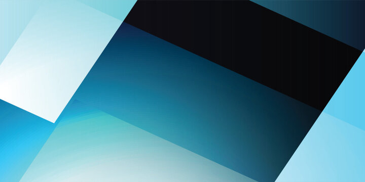 Abstract Geometric Background &ndash; Layered Translucent Rectangles and Parallelograms in Blue, White, and Black. A dynamic abstract design composed of overlapping translucent rectangles and parallelograms