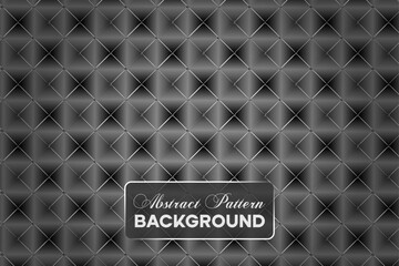 Naklejka premium Luxury black geometric background with diamond quilted pattern and metallic studs texture