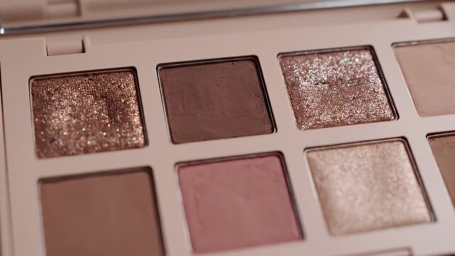 Eyeshadow Palette - A Detailed Look at the Colors and Textures.