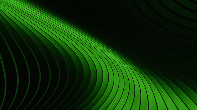 The green color with bold diagonal lines creates an impression of speed, precision, and structure. It gives a look similar to the aesthetics of "gaming" or computer hardware.