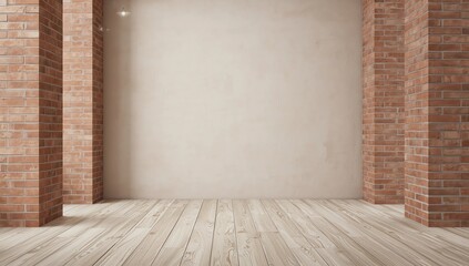 Interior of empty room background 3d render