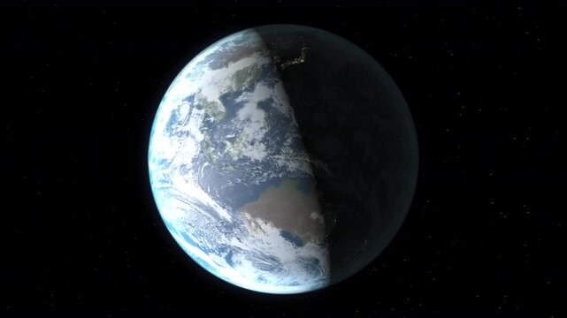 Location and map of Solomon Islands on the surface of the earth at night.
