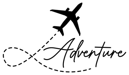 Adventure Flight Design | Traveling Airplane | Vector Art