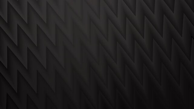 Abstract black zigzag texture background for modern backdrop and luxury themes, 4K looping animation