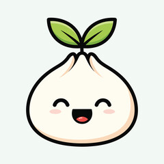 Fototapeta premium Cute Cartoon Dumpling Character