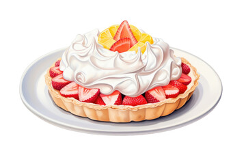 Strawberry dessert cream fruit.