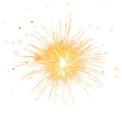 Obraz premium PNG Yellow firework fireworks night celebration.